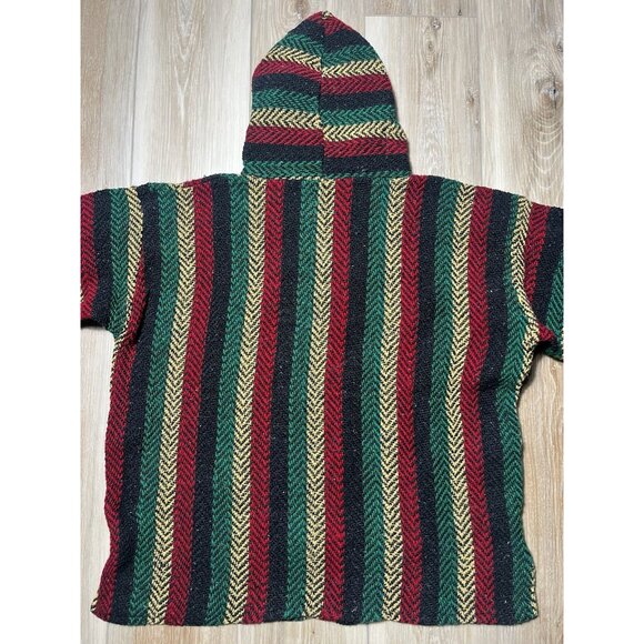 Baja Joe Mexican Surfer Skater Poncho Hoodie Sweater - Men Small - Picture 13 of 16